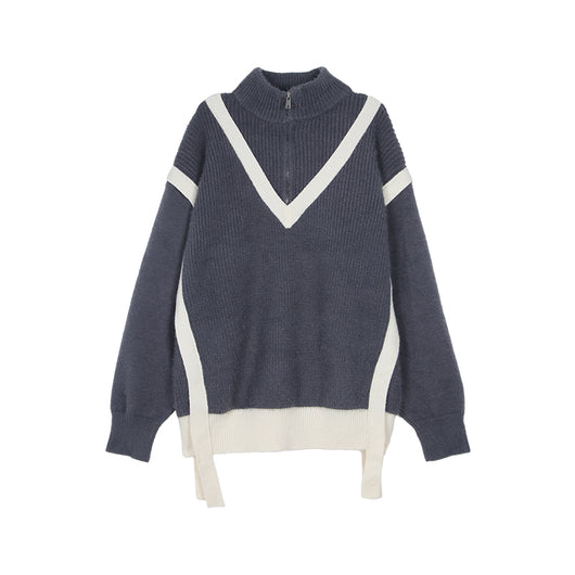 Suéter Tejido de Mohair para Hombre - Cuello Polo Suelto Invierno - Image 5