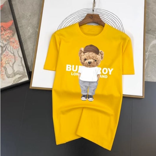 Playera de Algodón Mercerizado para Hombre - Diseño Oso Estampado Manga Corta - Image 10