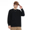 Pima Cotton T-Shirt with Minimalist Embroidery - Long Sleeve Crew Neck