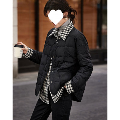 Abrigo Acolchado de Algodón para Mujer - Diseño Minimalista Versátil - Image 13