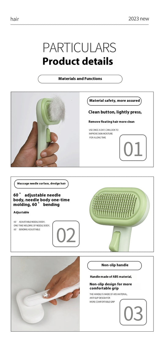 Peine Desanudador y Rasurador para Mascotas - Tecnología de Un Clic - Image 11