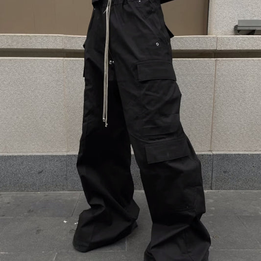 Pantalón de Trabajo Multibolsillos Pierna Ancha Casual