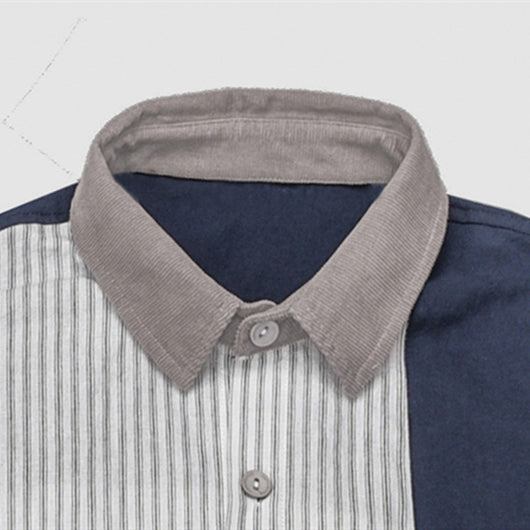 Camisa Retro Ami Khaki con Costuras en Contraste - Image 5