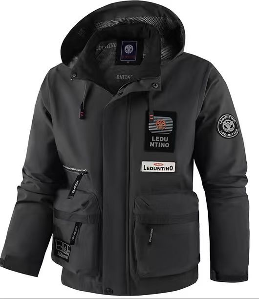 Chaqueta de Trabajo Tipo Piloto con Capucha para Hombre - Image 10