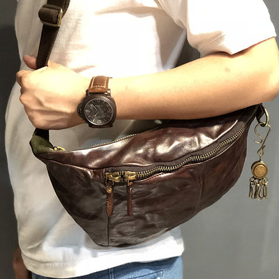Bolsa de Pecho en Cuero Genuino First Layer para Hombre - Image 9