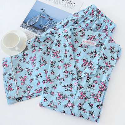 Pijama Estilo Pastoral Japonés para Mujer - Algodón Gasa Manga Larga - Image 4