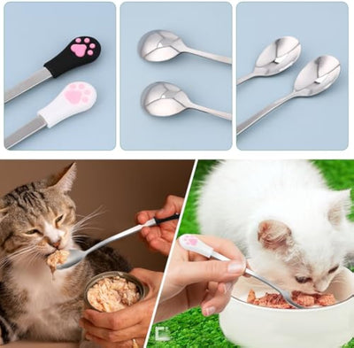 Set de 2 Cucharas para Alimento de Mascotas - Acero Inoxidable con Diseño de Garra - Image 9