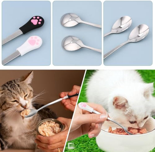 Set de 2 Cucharas para Alimento de Mascotas - Acero Inoxidable con Diseño de Garra - Image 9