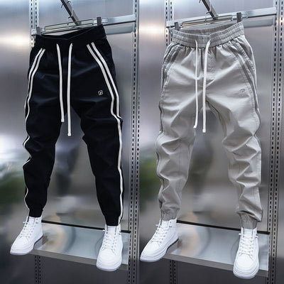 Pantalones Casuales Holgados a Rayas para Hombre