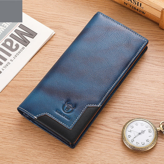 Billetera Bifold de Cuero Engrasado Premium para Hombre - Capacidad Grande - Image 6
