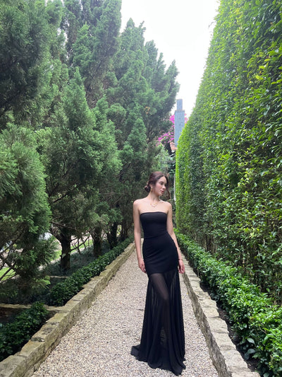 Vestido Envolvente sin Mangas con Malla Transparente - Image 13