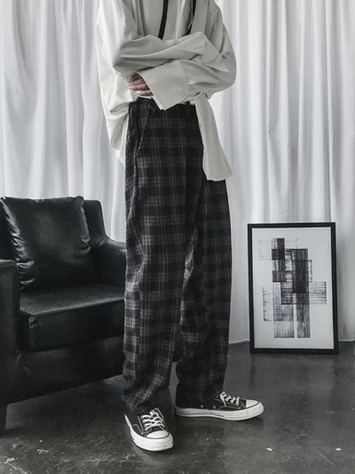 Pantalones Casuales Estilo Danza con Patrón Cuadros para Estudiantes - Image 7