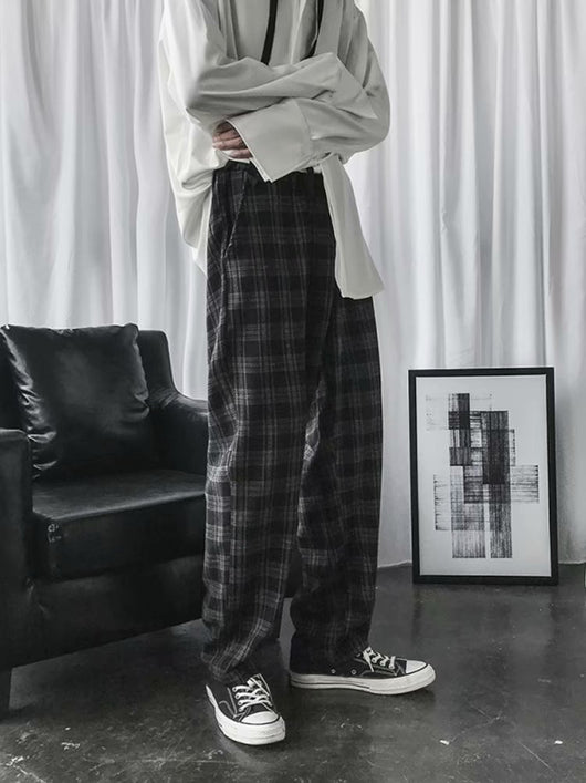 Pantalones Casuales Estilo Danza con Patrón Cuadros para Estudiantes - Image 7