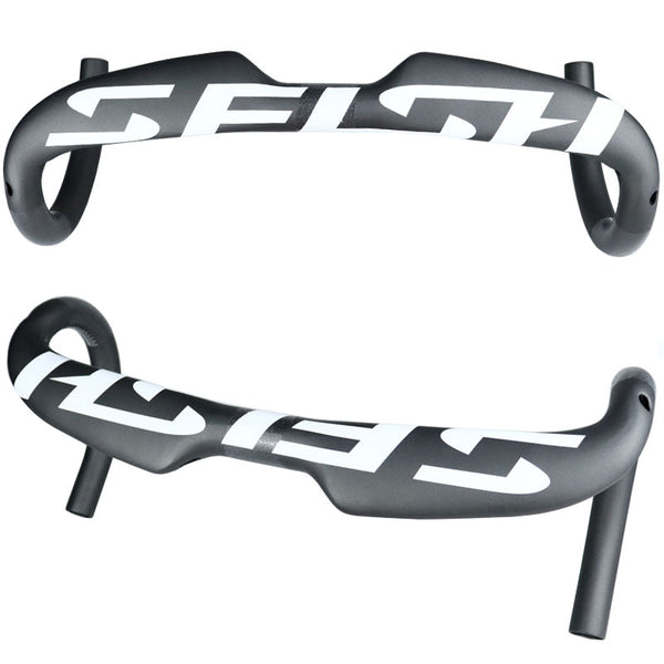 Manillar de Fibra de Carbono para Bicicleta de Ruta - Diseño Ergonómico 380-440mm