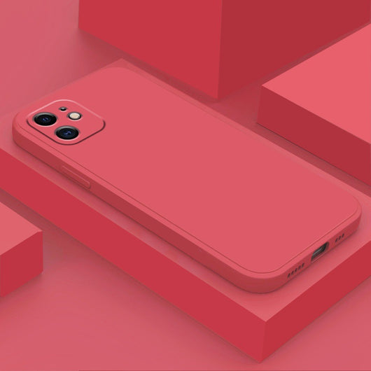 Funda de Silicona Líquida TPU con Bordes Rectos y Colores Sólidos - Image 4
