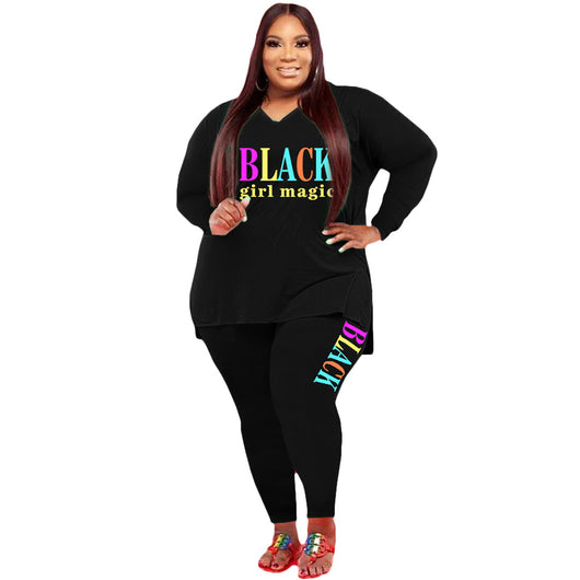 Conjunto Deportivo Estampado Talla Grande para Mujer - Image 15