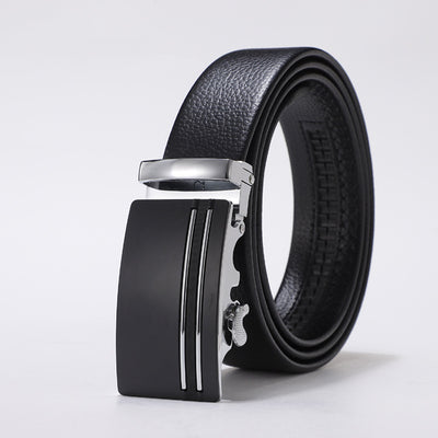 Cinturón de Cuero Suave para Hombre con Hebilla Automática - Image 4