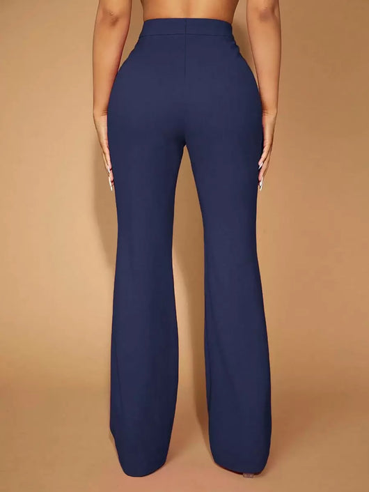 Pantalones de Cintura Alta para Mujer - Elegancia Profesional y Comodidad Diaria - Image 27