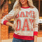 Sudadera Holgada con Detalles de Letras y Gráficos a Rayas