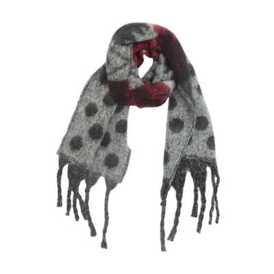 Bufanda Gruesa Jacquard con Lunares y Borlas - Image 8