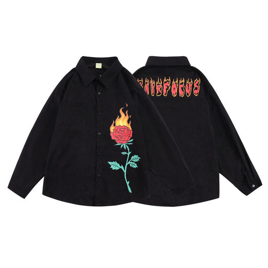 Camisa Vintage con Estampado de Rosas y Monograma Personalizado - Image 26