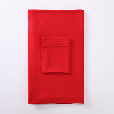Black minimalist modal bottom hat integrated scarf, folded neatly on a white background. - Image 20