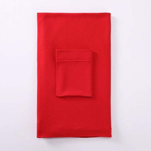 Black minimalist modal bottom hat integrated scarf, folded neatly on a white background. - Image 20