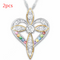 Fashion Love Heart Shaped Cross Pendant Love heart shaped cross 2PCS