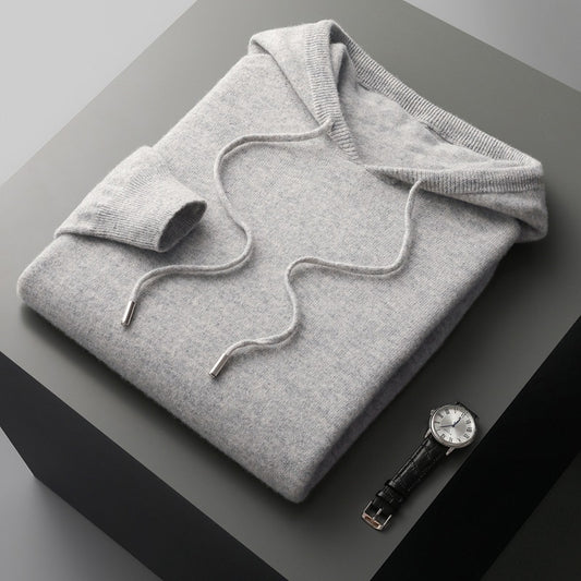 Conjunto Deportivo Lana Pura Hombre: Sudadera sin Costuras y Pantalón Tejido con Cordón - Image 2