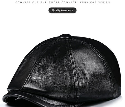 Boina Vintage de Cuero Octagonal para Hombre - Image 14