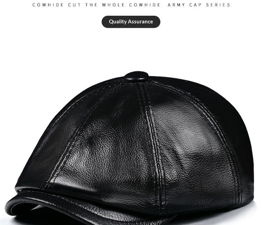 Boina Vintage de Cuero Octagonal para Hombre - Image 14