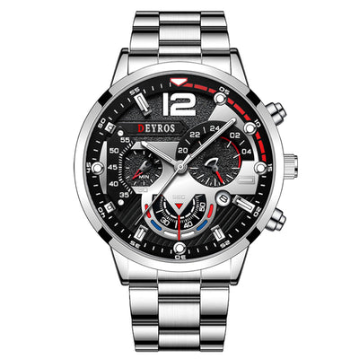 Reloj Deportivo de Acero Inoxidable con Seis Agujas - Cuarzo Resistente para Hombre - Image 12