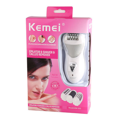 Depiladora Eléctrica Multifuncional Kemei KM-505 3 en 1 para Mujer - Image 2