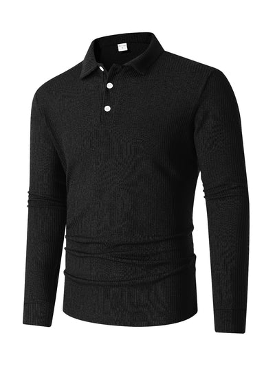 Polo Manga Larga con Cuello Solapa y Botones para Hombre - Image 32