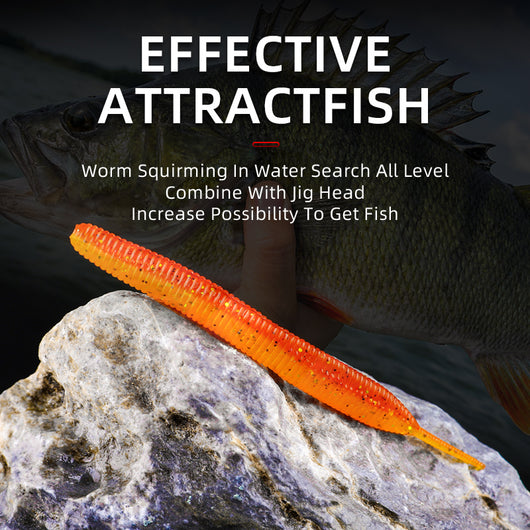 Larva Artificial 7.4-10cm Sabor Salado Suave para Pesca