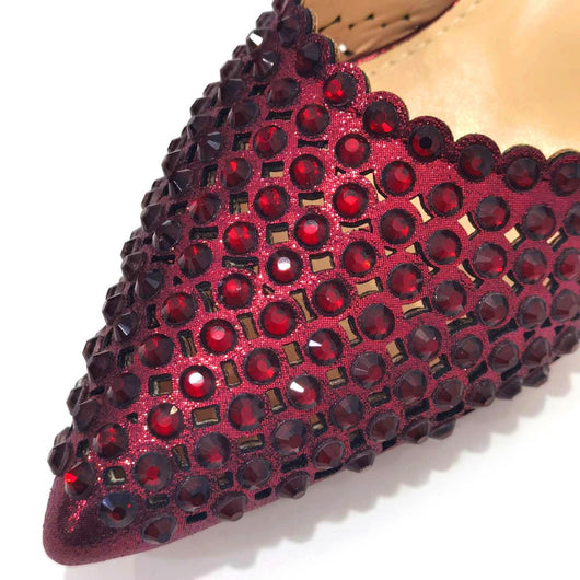 Bolso de Piedra Colorida con Zapatos de Tacón Medio y Punta Afilada para Mujer - Image 28