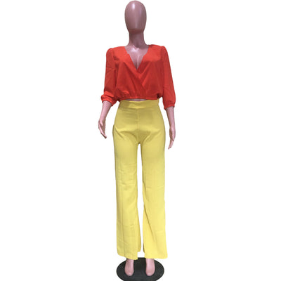 Conjunto Casual Suelto de Dos Piezas en Colores Pastel - Image 4