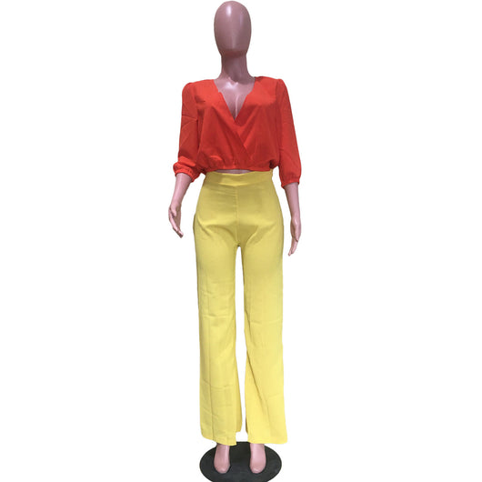 Conjunto Casual Suelto de Dos Piezas en Colores Pastel - Image 4