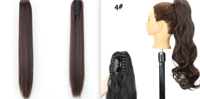 Peluca de Fibra Sintética con Clip Tipo Garra - Cabello Liso y Voluminoso - Image 41