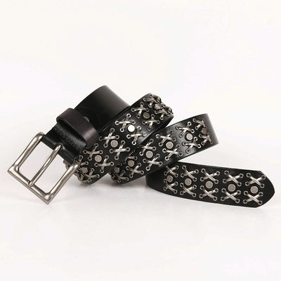 Cinturón de Cuero Knight para Mujer con Hebilla Remachada - Image 4