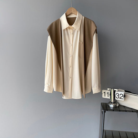 Camisa Suelta de Dos Piezas con Chal para Mujer - Image 15