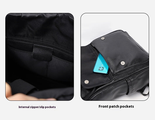 Mochila de Cuero Genuino Gran Capacidad Premium - Image 24