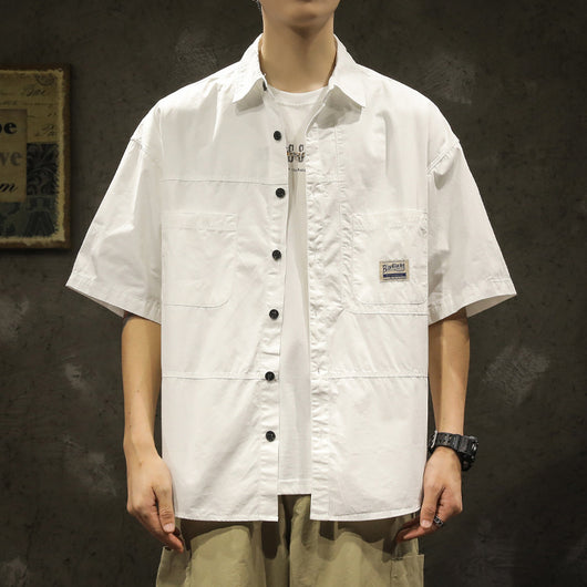 Camisa Casual Holgada para Hombre - Diseño Minimalista y Versátil - Image 2