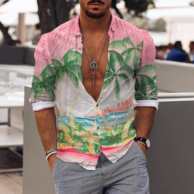 Camisa de Hombre Estampado Floral Romántico para Festividades - Image 10