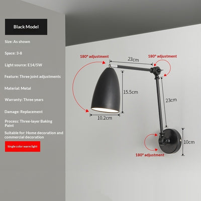 Lámpara LED de Lectura para Mesita de Noche con Brazo Articulado - Image 8