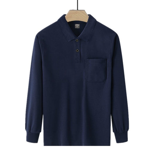 Camisa Manga Larga Clásica para Hombre con Cuello Italiano y Bolsillos Funcionales