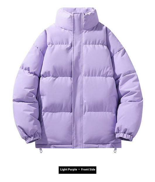 Abrigo Acolchado de Cuello Alto para Parejas - Diseño Minimalista - Image 34