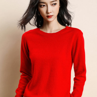 Suéter Slim-fit Coreano para Mujer Cuello Redondo - Image 21