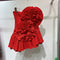 Blusa sin Mangas con Flores 3D - Escote Tubo Elegante
