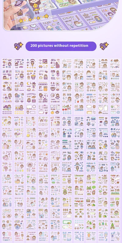 200 Stickers Impermeables para Tienda de Campaña con Diseño Cartoon - Image 16